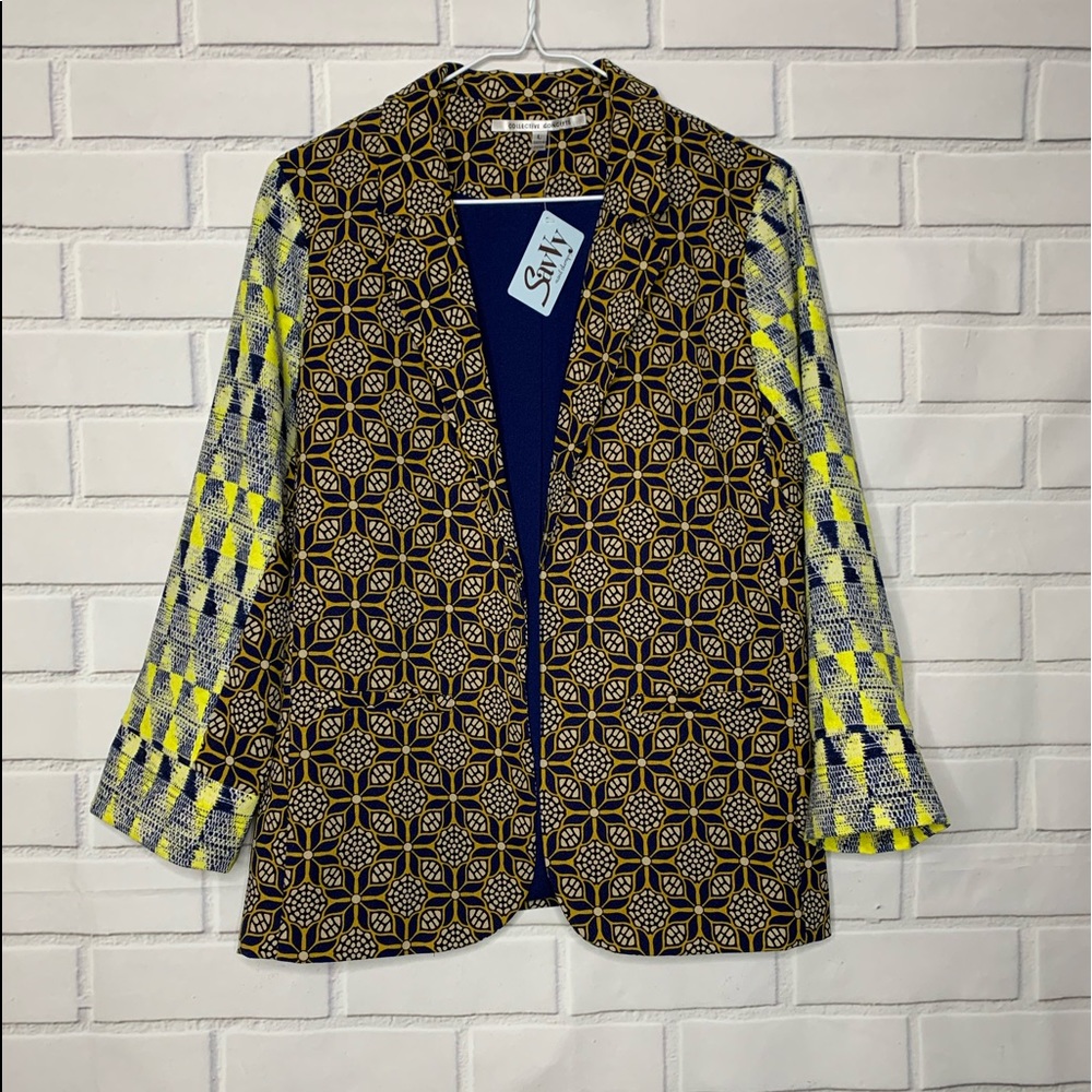 New! Collective Concepts Contrast Blazer L Size